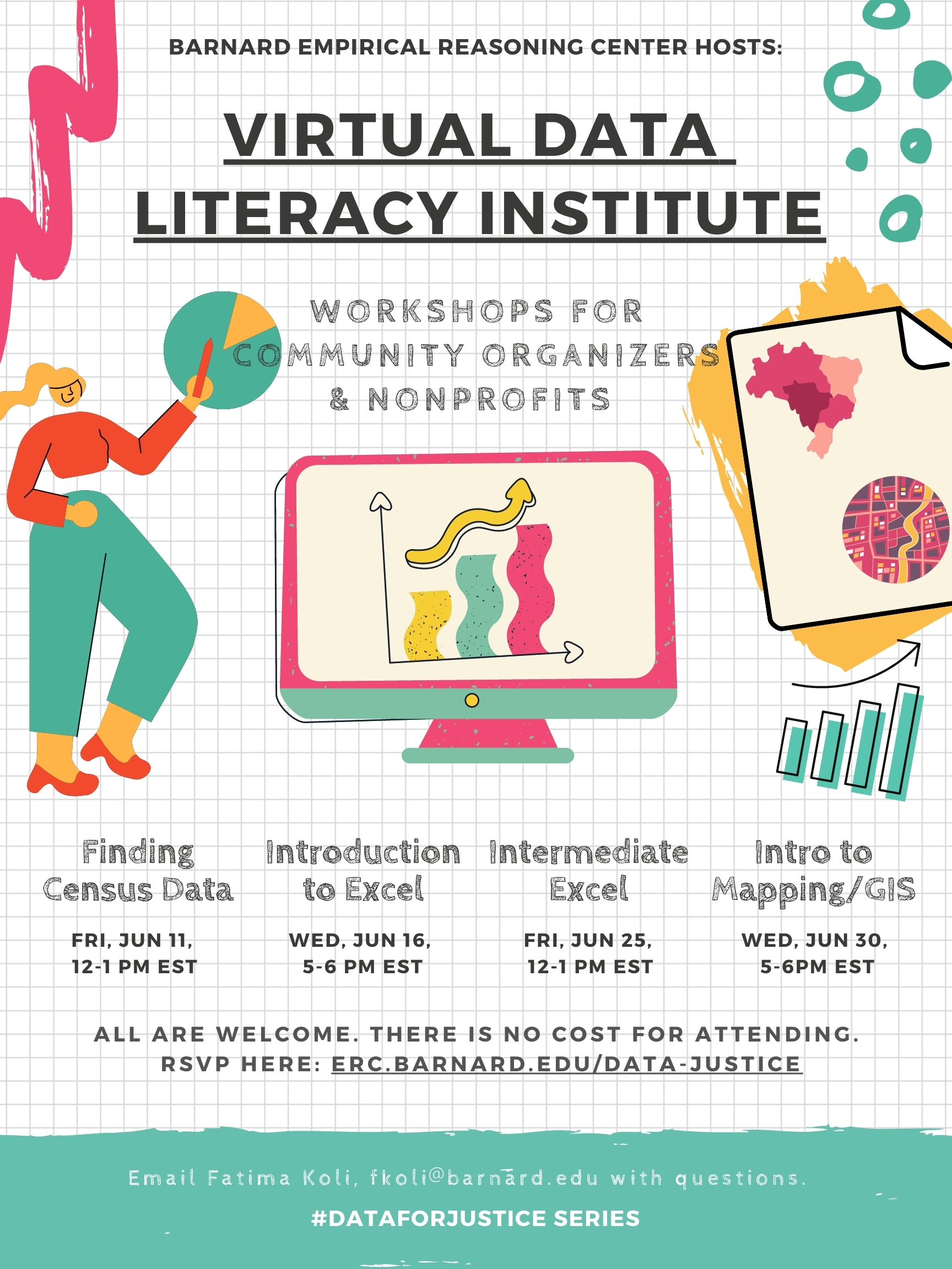 Flier for Virtual Data Literacy Institute