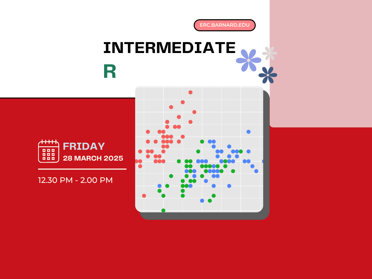 Flier for Intermediate R Workshop