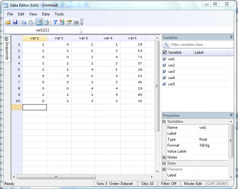 STATA screenshot